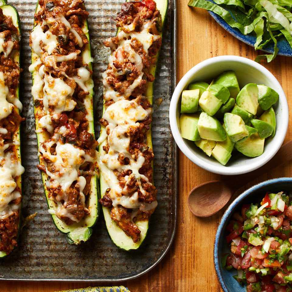 Taco-Stuffed Zucchini