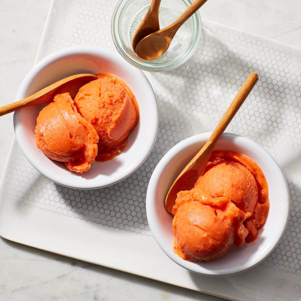 strawberry-mango nice cream