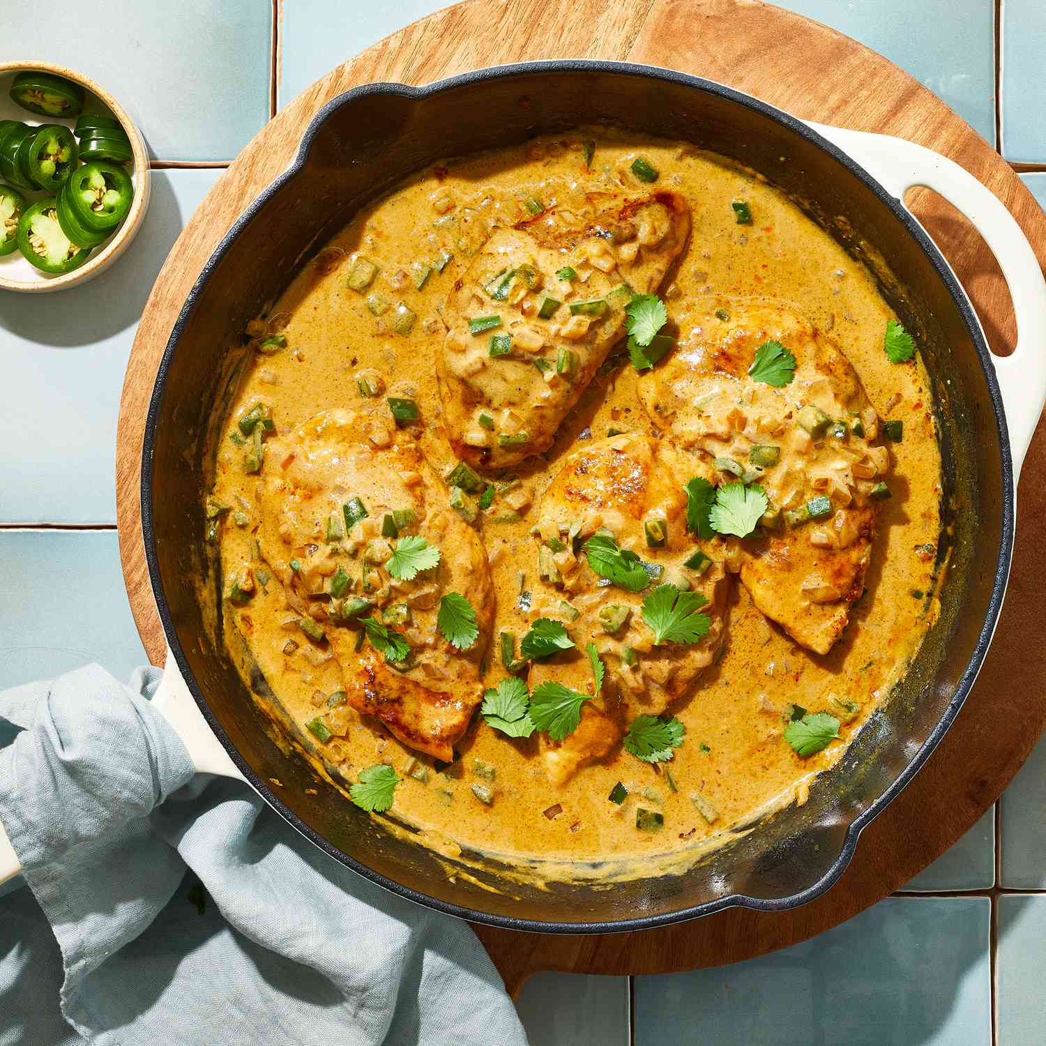 a recipe photo of the Creamy Jalapeño Skillet Chicken