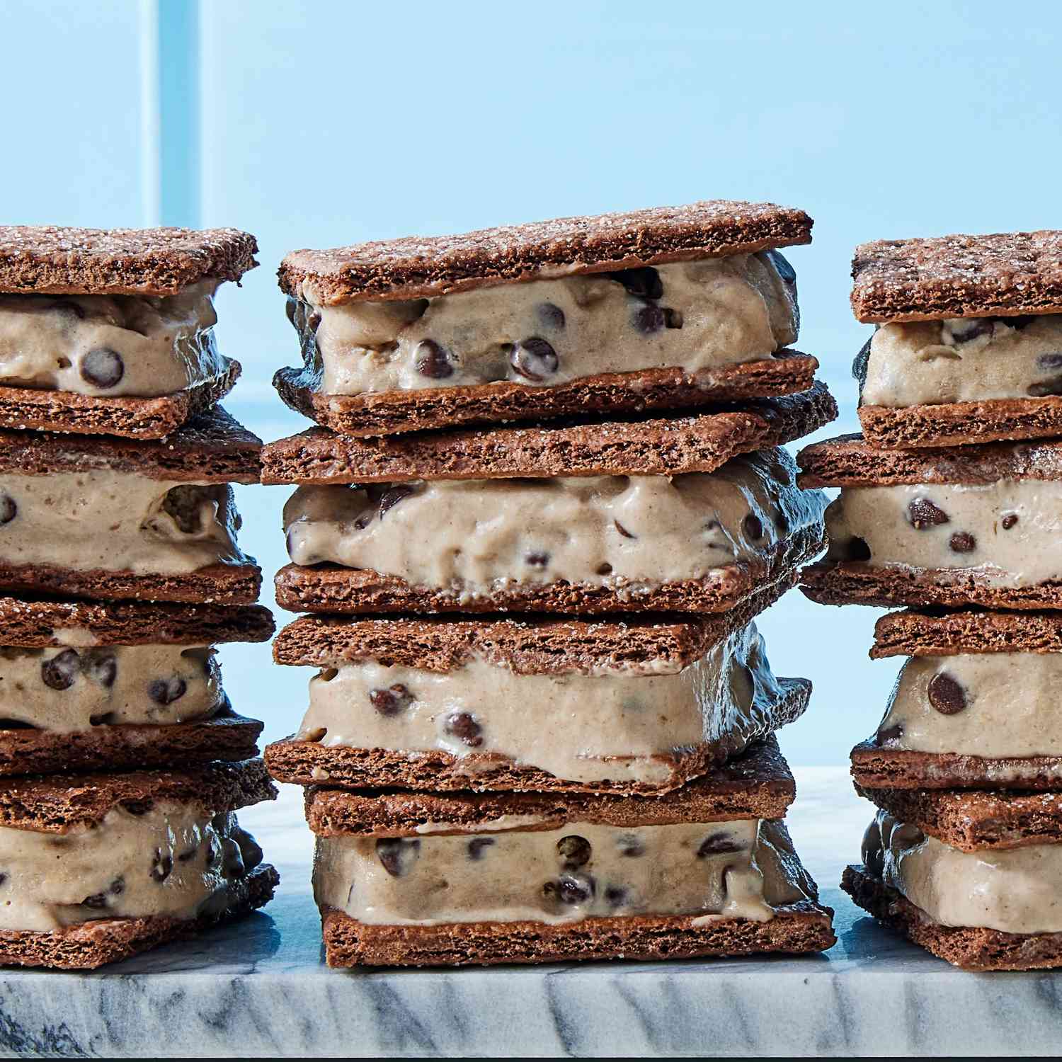 a recipe photo of the Peanut Butter Nice Cream Sandwiches