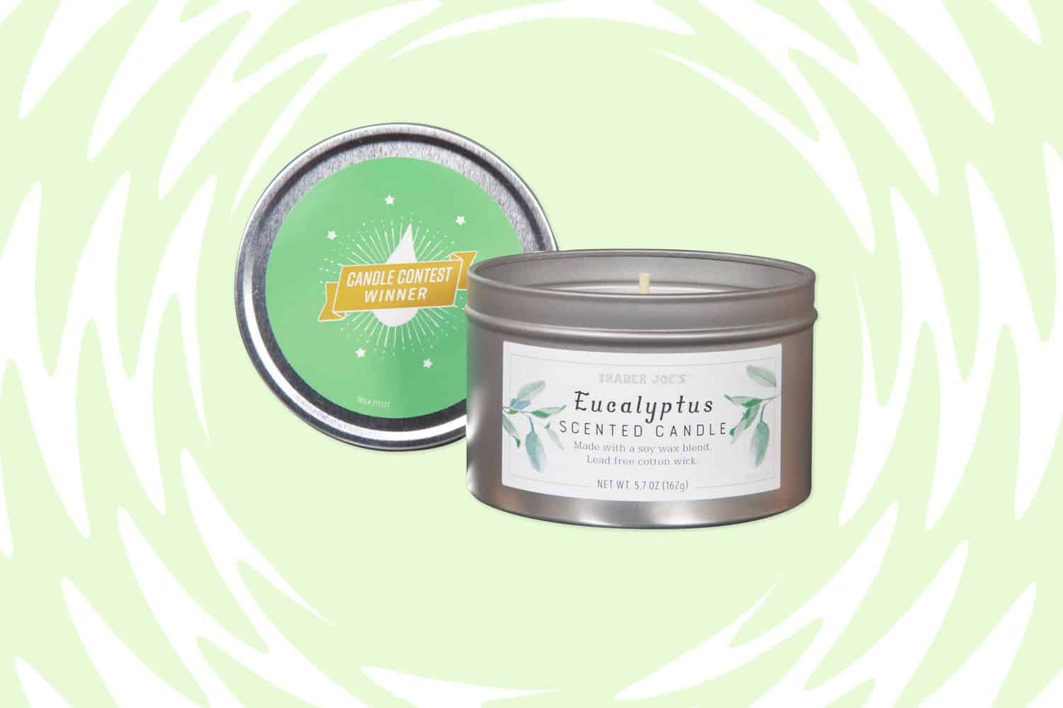 a photo of the Trader Joe's Eucalyptus scented candle