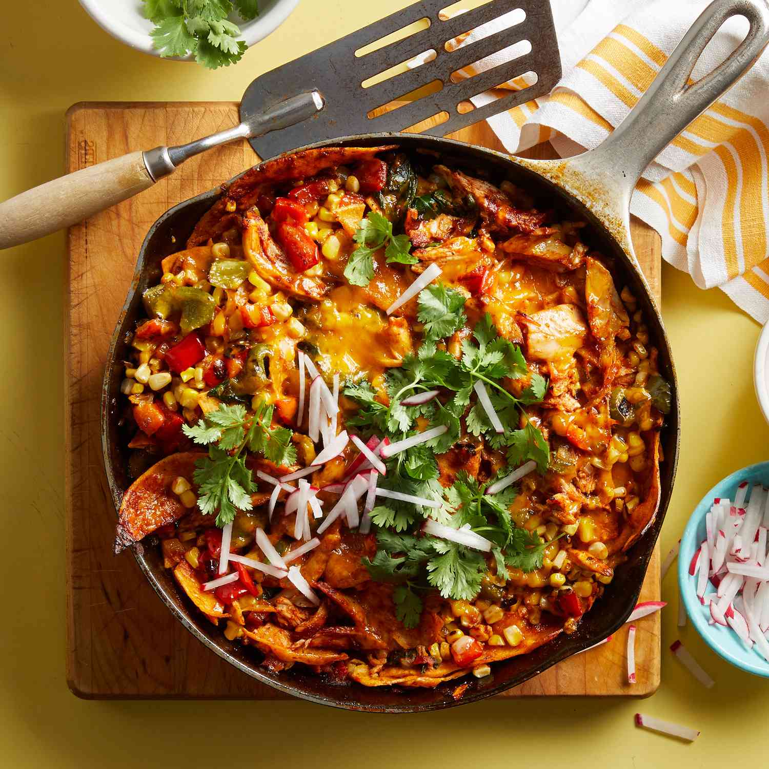 a Chicken Enchilada Skillet Casserole