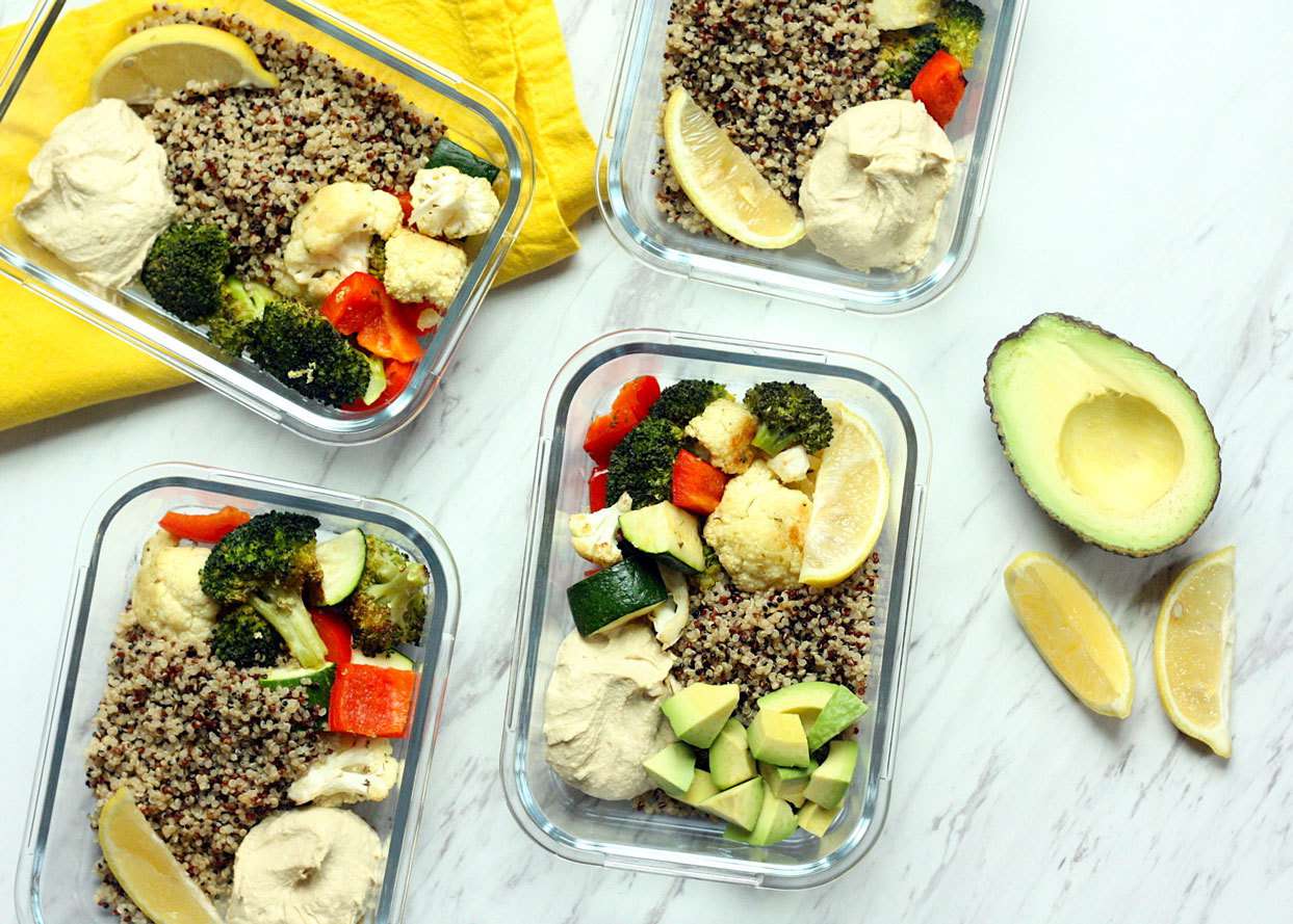 meal prep veggie and quinoa bowls