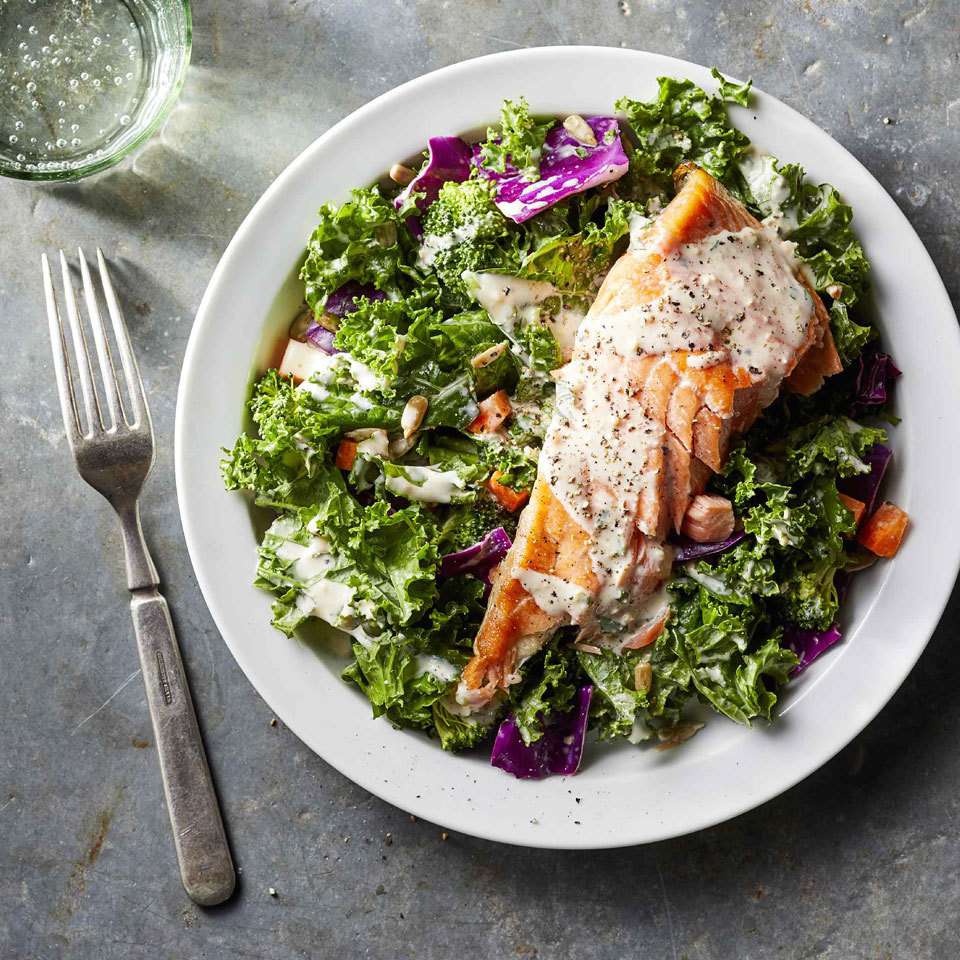 superfood chopped salmon salad