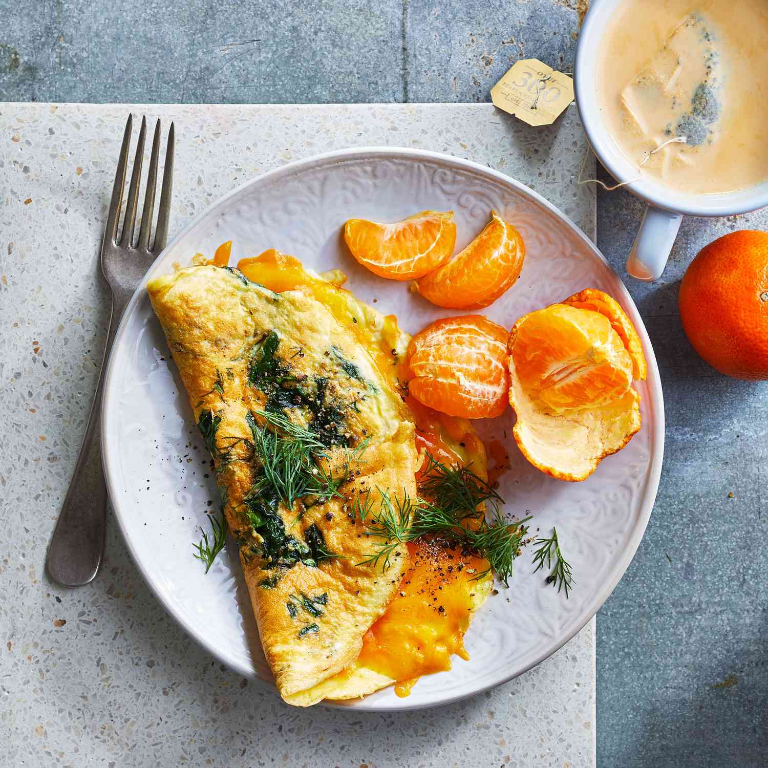 10-Minute Spinach Omelet