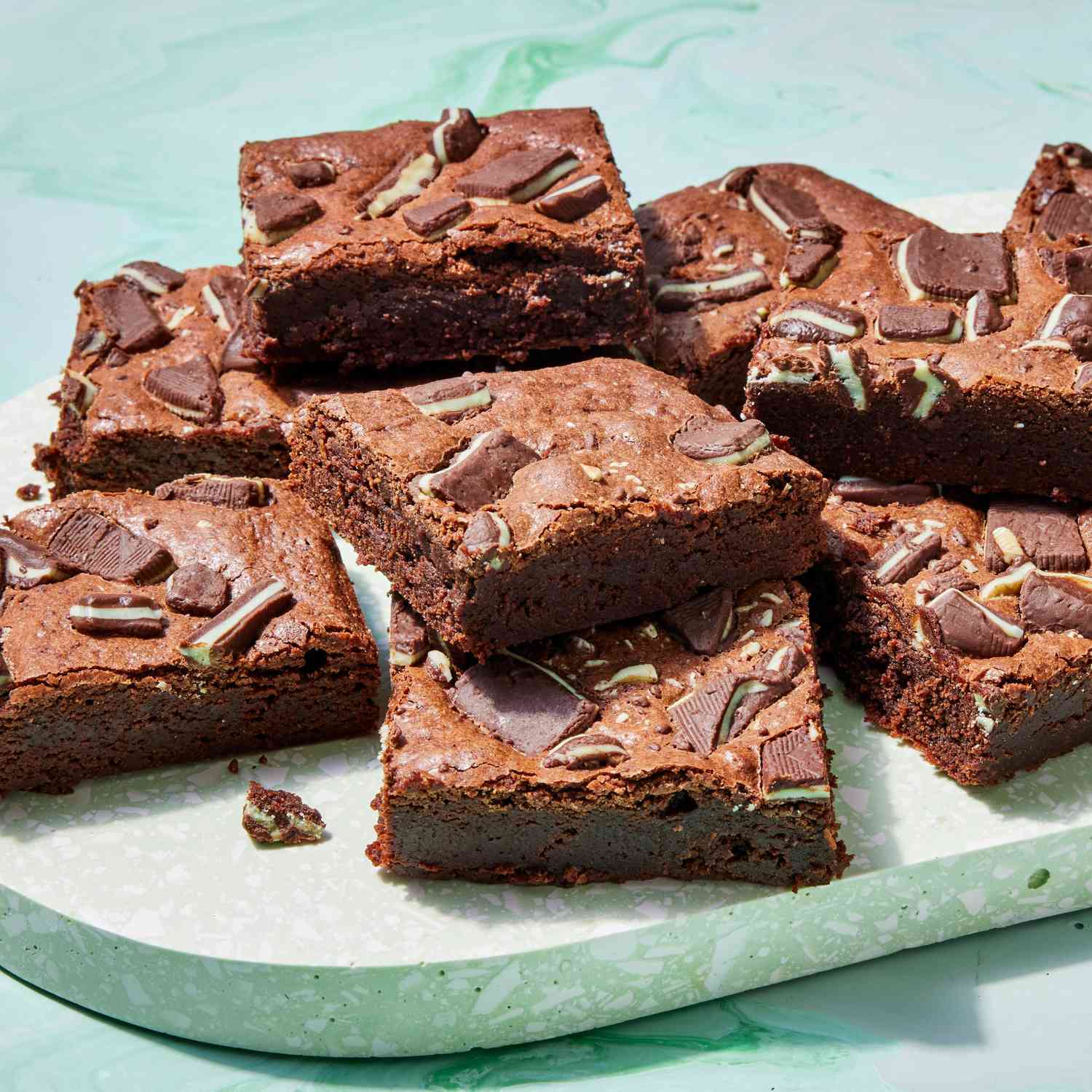 a recipe photo of the Andes Mint Brownies